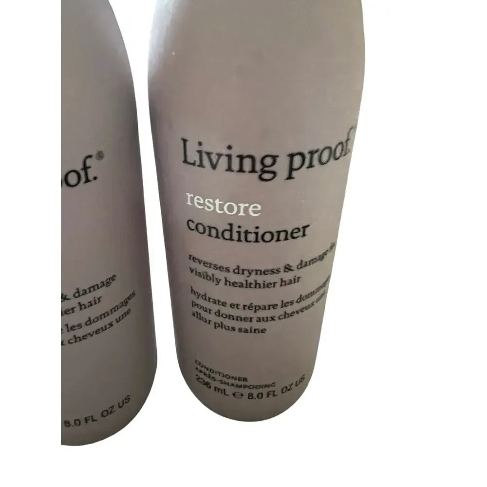 Living Proof Restore Shampoo & Conditioner Duo Set 8.0 Fl Oz Each Full Size